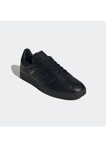Sneaker adidas originals "Gazelle", Herren, Gr. 44, schwarz (core schwarz, core schwarz, gold metallic), Leder, Synthetik, Schuhe Sneaker