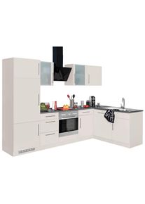 Wiho-K&uuml;chen Winkelk&uuml;che WIHO K&Uuml;CHEN "Cali", beige (k&uuml;che: natur, korpus: cashmerefarben, arbeitsplatte: granit grau), B:280cm T:170cm, Komplettk&uuml;chen-Sets, Winkelk&uuml;che, ohne E-Ger&auml;te, Stellbreite 280 x 170 cm