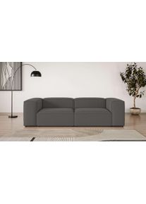 Big-Sofa OTTO HOME "HAILY Modularsofa, Verl&auml;ssliche Qualit&auml;t, Sitztiefe 70 cm", grau (dunkelgrau), B:260cm H:72cm T:100cm, 100% Polyester, Sofas, Big-Sofa, als Modul oder separat verwendbar, f&uuml;r individuelle Zusammenstellung