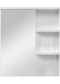 Wandspiegel OTTO HOME "Piano", wei&szlig; (kristallwei&szlig; hochglanz), B:76cm H:89cm T:17cm, Holzwerkstoff, Spiegel, Wandspiegel, UV-lackiert, mit Ablagen, HxB: 89x76cm
