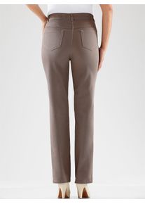 5-Pocket-Jeans Casual Looks, Damen, Gr. 25, Kurzgr&ouml;&szlig;en, grau (taupe), 98% Baumwolle, 2% Elasthan, unifarben, lang, Jeans 5-Pocket-Jeans