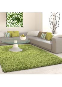 Hochflor-Teppich Ayyildiz Teppiche "Life Shaggy 1500", gr&uuml;n, B:140cm H:30mm L:200cm, Kunstfaser, Teppiche, Hochflor-Teppich, Langflor, uni, gro&szlig;e Farbauswahl, robust, auch als L&auml;ufer und in rund