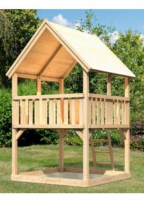 Spielturm Konifera "Lenie A", beige (natur), Spielt&uuml;rme, KinderB:200cm H:345cm T:200cm, Holzwerkstoff, Spielturm, BxTxH: 200x200x345 cm, B:200cm H:345cm T:200cm