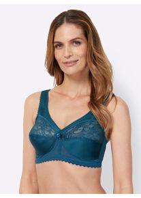 Entlastungs-BH Glamorise, Damen, Gr. 110, Cup B, blau (topas), 50% Polyamid, 40% Polyester, 10% Elasthan, BHs Entlastungs-BH