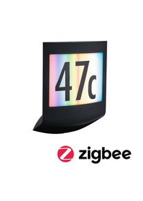 LED Au&szlig;en-Wandleuchte Paulmann "Padea IP44 198x71mm RGBW+ 8,2W 550lm 230V Anthrazit Kunststoff", grau (anthrazit), B:19,8cm H:25,2cm T:7,1cm, Leuchten, LED Au&szlig;en-Wandleuchte, Smart Home Zigbee 3.0 D&auml;mmerungssensor