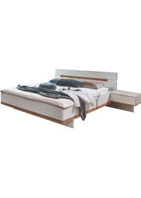 Bettanlage wimex "Gibraltar", wei&szlig; (wei&szlig;, artisan, eiche, nachbildung), B:289cm H:96cm T:210cm, Holzwerkstoff, Schlafzimmerm&ouml;bel-Sets, Bettanlage