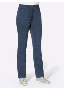 Bequeme Jeans Casual Looks, Damen, Gr. 23, Kurzgr&ouml;&szlig;en, blau (dunkelblau), 98% Baumwolle, 2% Elasthan, unifarben, lang, Jeans Bequeme Jeans