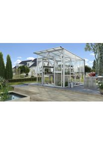 Gew&auml;chshaus Vitavia "Aura 7800", silber (silberfarben), B:267cm H:242,3cm T:295cm, Gew&auml;chsh&auml;user, Gew&auml;chshaus, Alu-Profile, 3 mm Sicherheitsglas, Dach 10 mm Hohlkammerplatten