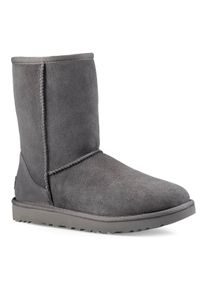 UGG Australia Winterboots UGG "Unisex Classic Short 2", Damen, Gr. 9 (40), grau, Obermaterial: 100% Lammfell. Decksohle: 100% Lammfell. Laufsohle: 100% EVA/Kautschuk, unifarben, Schuhe Winterboots, Stiefel, Schlupfstiefel in klassischem Design