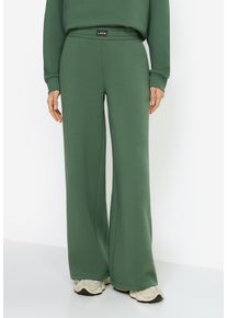 Sweatpants LSCN BY LASCANA, Damen, Gr. 40/42, N-Gr, gr&uuml;n (oliv), Sweatware, Obermaterial: 60% Baumwolle, 40% Polyester, unifarben, bequem, Hosen Sweatpants, extra weiche Sweatware