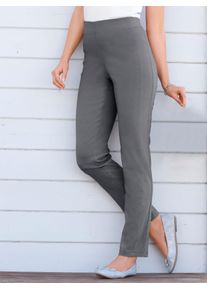 Dehnbund-Hose Stehmann, Damen, Gr. 23, Kurzgr&ouml;&szlig;en, grau (grafit), 72% Viskose, 25% Polyamid, 3% Elasthan, unifarben, lang, Hosen Dehnbund-Hose