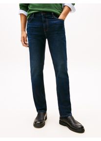 Straight-Jeans Tommy Hilfiger "DENTON Slim Straight Fit", Herren, Gr. 32, L&auml;nge 30, jasper indigo, Denim/Jeans, Obermaterial: 79% Baumwolle, 20% Polyester, 1% Elasthan, gerade lang, Jeans Straight-Jeans