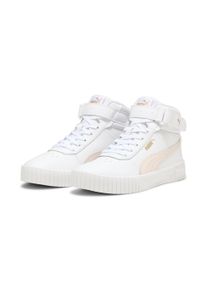Sneaker Puma "CARINA 2.0 MID", Damen, Gr. 40, pink (Puma wei&szlig;, frosty pink, Puma gold), Leder, Synthetik, Schuhe Sneaker