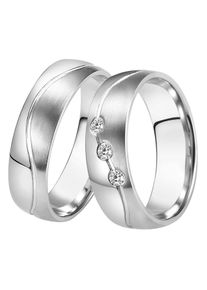 Trauring DOOSTI "Schmuck Geschenk Edelstahl Trauring Ehering Partnerring LIEBE" Gr. 68, silber (edelstahlfarben), Fingerringe, Damen, 68, ohne Zirkonia, Edelstahl, 6mm, Trauring, Made in Germany - wahlweise mit oder ohne Zirkonia