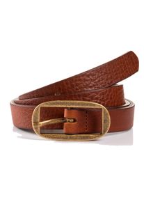 Lederg&uuml;rtel Tom Tailor "TTMARIAH", Damen, Gr. 85, braun (light braun uni), Rindsleder, unifarben, G&uuml;rtel Lederg&uuml;rtel, 2 cm breiter Dameng&uuml;rtel, modisch vielseitig, rustikaler Vintage-look