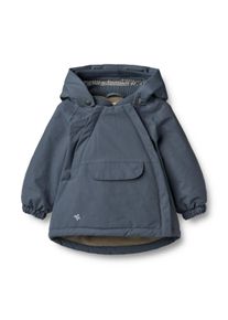 Outdoorjacke Wheat "Jacket Sascha", Jungen, Gr. 98, graublau, Web, Obermaterial: 100% Nylon, unifarben, normal normal, elastischer Bund, Jacken Outdoorjacke, wasserdicht, atmungsaktiv und leicht wattiert