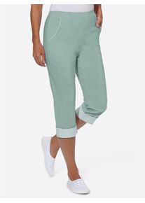 Caprihose Casual Looks, Damen, Gr. 52, Normalgr&ouml;&szlig;en, gr&uuml;n (kalkmint), 72% Viskose, 25% Polyamid, 3% Elasthan, gemustert, mehrfarbig, knielang, Hosen Caprihose
