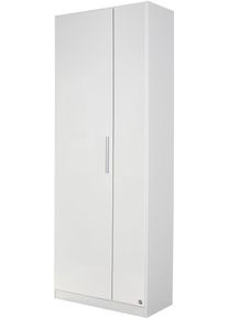 Schuhschrank Rauch "Garderobenschrank Dreht&uuml;renschrank Kleiderschrank Schrank MINOSA", wei&szlig; (alpinwei&szlig;, hochglanz wei&szlig;), B:69cm H:197cm T:41cm, Holzwerkstoff, Schr&auml;nke, Schuhschrank, Breite 69 cm mit 6 Schuhablageb&ouml;den MADE IN GERMANY