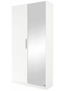 Schuhschrank Rauch "Garderobenschrank Dreht&uuml;renschrank Kleiderschrank Schrank MINOSA", wei&szlig; (alpinwei&szlig;), B:91cm H:197cm T:41cm, Holzwerkstoff, Schr&auml;nke, Schuhschrank, mit Spiegel, Breite 91 cm mit 6 Schuhablageb&ouml;den MADE IN GERMANY