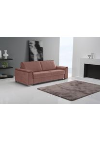 Schlafsofa Egoitaliano "Cecilia, modern & elegant, erstklassiger Sitzkomfort, Dauerschl&auml;fer", braun (cedar wood), B:234cm H:85cm T:102cm, Sofas, Schlafsofa, inkl. Matratze und hochwertigem Metallbettrahmen, toller Schlafkomfort