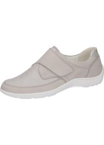 Waldl&auml;ufer Klettschuh WALDL&Auml;UFER "HENNI-Soft", Damen, Gr. 5 (38), silber (hellgrau, silberfarben), Nubukleder, Textil, Schuhe Klettschuh, Komfortschuh, Schlupfschuh mit Klettverschuss, Weite H = sehr weit