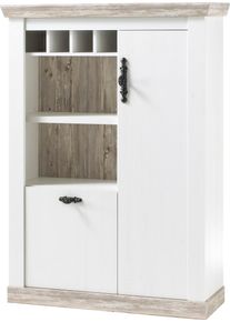 Kommode Home Affaire "Florenz", wei&szlig; (pinie wei&szlig;), B:105cm H:146cm T:37cm, Sideboards, Kommode, im romantischen Landhaus-Look, Breite 105 cm