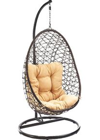 H&auml;ngesessel Locker "CRISSCROSS", braun, B:96cm H:190cm T:64cm, Sessel, H&auml;ngesessel