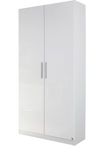 Schuhschrank Rauch "Garderobenschrank Dreht&uuml;renschrank Kleiderschrank Schrank MINOSA", wei&szlig; (alpinwei&szlig;, hochglanz wei&szlig;), B:91cm H:197cm T:41cm, Holzwerkstoff, Schr&auml;nke, Schuhschrank, Breite 91 cm mit 6 Schuhablageb&ouml;den MADE IN GERMANY