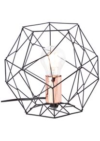 Brilliant Tischleuchte "Synergy", bunt (schwarz, kupfer), 1, &Oslash; 22cm H: 18,5cm, 1 Stk., Leuchten, Tischlampe schwarz/kupfer, Tischleuchte