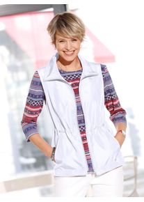 Kurzweste Classic Basics, Damen, Gr. 44, wei&szlig;, 100% Polyester, unifarben, Westen Kurzweste
