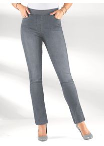 Schlupfjeans Inspirationen, Damen, Gr. 225, Extrakurzgr&ouml;&szlig;en, grau (grau, denim), 78% Baumwolle, 20% Polyester, 2% Elasthan, unifarben, lang, Jeans Schlupfjeans