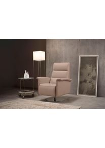 Sessel Egoitaliano "Kelly Designsessel, Clubsessel & Relaxsessel, bequem, zeitlos elegant", rosa (rosa beige), B:83cm H:105cm T:92cm, Leder NUVOLE (Echtes Rindsleder). Halbnat&uuml;rliches, halbnarbiges Rindsleder mit einer nat&uuml;rlichen K&ouml;rnung von 1, 2 bis 1, 4 mm. Dieses Leder hat eine weiche, wachsartige Haptik mit mattem Aussehen und einem Wolkeneffekt. Es handelt sich um ein Naturleder, das die urs