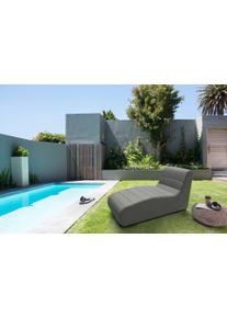 Relaxliege DOMO collection "Soleil, pflegeleichter und wetterfester Bezug", grau (anthrazit), B:73cm H:80cm T:169cm, 100% solution dyed Acryl, Sofas, Relaxliege, Outdoor, besonderes Design und Formgebung, individuell erweiterbar