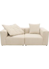2-Sitzer Home Affaire "Gerrid", beige (creme), B:216cm H:69cm T:108cm, 100% Polyester, Sofas, 2-Sitzer, im Cordbezug, bestehend aus zwei Eckelementen