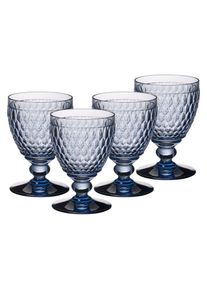 Villeroy & Boch Glas VILLEROY & BOCH "Wassergl&auml;ser Boston Coloured 400 ml 4er Set", blau, Glas, Trinkgef&auml;&szlig;e, Glas