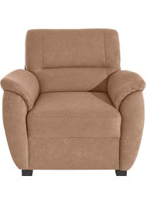 Sit & More Sessel SIT & MORE "Pandora", braun, B:103cm H:91cm T:90cm, Luxus-Microfaser ALTARA NUBUCK (100% Polyester);Luxus-Microfaser (100% Polyester);Luxus-Microfaser ALTARA NUBUCK (100% Polyester), Sessel, Sessel