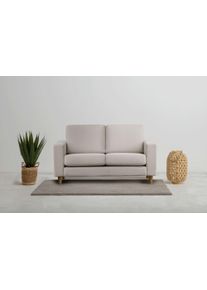 2-Sitzer OTTO HOME "Tvinno", beige (sand), B:155cm H:87cm T:86cm, 100% polyester, Sofas, 2-Sitzer, im skandinavischen Stil, mit Massivholzf&uuml;&szlig;en, Breite 155 cm