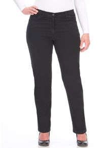 Straight-Jeans KjBRAND "Babsie", Damen, Gr. 54 (27), K-Gr, schwarz, Denim/Jeans, Obermaterial: 78% Baumwolle, 18% Polyester, 4% Elasthan, unifarben, straight fit lang, Jeans Straight-Jeans, mit Stretch