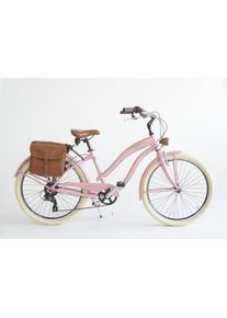 Cityrad "Cruiser 26 Zoll SUN ON THE BEACH Lady rosa", rosa, VENICE - I LOVE ITALY, Fahrr&auml;der, 26 Zoll (66,04cm) hinten: 26 Zoll (66,04cm), Cityrad
