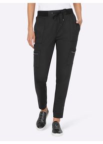 Webhose Heine, Damen, Gr. 40, Normalgr&ouml;&szlig;en, schwarz, 50% Modal, 44% Polyester, 6% Elasthan, unifarben, 7/8-L&auml;nge, Hosen Webhose