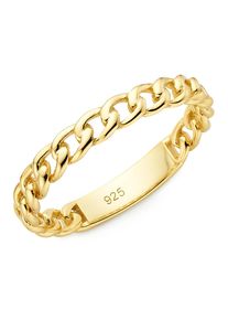 Fingerring Firetti "Schmuck, Geschenk, Panzerketten-Optik" Gr. 56, gold (gelbgoldfarben), Fingerringe, Damen, 56, Silber 925 (Sterlingsilber), 2,8mm, Fingerring