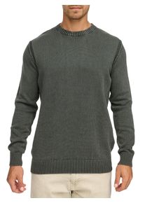 Rundhalspullover INDICODE "INNiels O-neck", Herren, Gr. S, raven, Strick, Obermaterial: 100% Baumwolle, unifarben, regular fit, Rundhals, Rippb&uuml;ndchen, Pullover Rundhalspullover