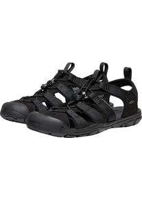 Sandale Keen "CLEARWATER CNX", Herren, Gr. 47, schwarz (triple schwarz), Synthetik, Schuhe Sandale
