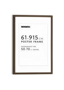 Bilderrahmen Reinders "Bilderrahmen Poster 61x91,5 oder 50x70", braun (walnu&szlig;), B:64,5cm H:95cm T:2cm, Bilderrahmen, Bilderrahmen, Wohnzimmer - Walnu&szlig; - MDF - 64,5x95 cm