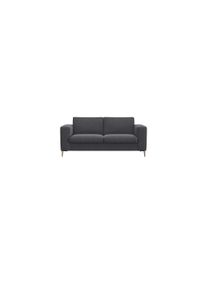 2-Sitzer FLEXLUX "Fiore Designsofa, bequem und komfortabel durch hochwertigen Sitzaufbau", grau (dervit grau), B:164cm H:85cm T:92cm, 100% Polyester, Sofas, 2-Sitzer, breite Armlehnen, Kaltschaum, F&uuml;&szlig;e Alu+ Eiche