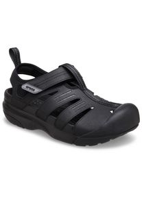 Sandale Crocs "Yukon Fisherman", Herren, Gr. 42, schwarz, Lederimitat, Textil, Schuhe Sandale, Halbschuh, Slipper, Trekkingschuh mit praktischem Klettverschluss