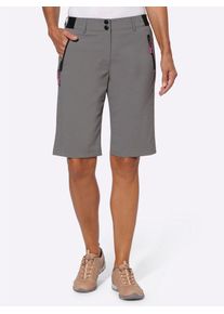 Bermudas Casual Looks, Damen, Gr. 54, Normalgr&ouml;&szlig;en, grau (anthrazit), 95% Polyamid, 5% Elasthan, unifarben, kurz, Hosen Bermudas