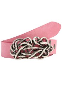 Lederg&uuml;rtel RETTUNGSRING G&Uuml;RTEL, Damen, Gr. 85, pink, Leder, unifarben, G&uuml;rtel Lederg&uuml;rtel, mit austauschbarer Schlie&szlig;e &raquo;Strohknoten&laquo;