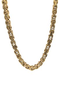 Edelstahlkette Firetti "Schmuck Geschenk Halskette K&ouml;nigskette versch. L&auml;ngen" Gr. 60, gold (gelbgoldfarben), Halsketten, Herren, 60, Edelstahl, B: 6,4mm, Edelstahlkette, B:6,4mm