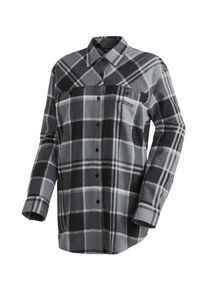 Flanellbluse Maier Sports "Predeal 2.0 W", Damen, Gr. 52, kieselgrau, 57% Baumwolle, 43% Viskose, Blusen Flanellbluse, warmes Damen Hemd im klassischen Karo-Look